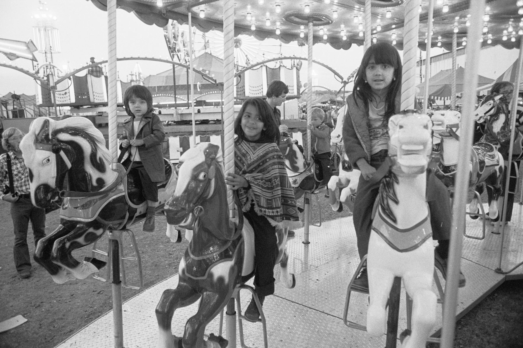 Children on carousel, 1977